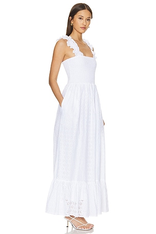 Bobi Eyelet Dress in White