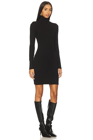 Bobi Turtleneck Mini Dress in Black. Size XS. Also
