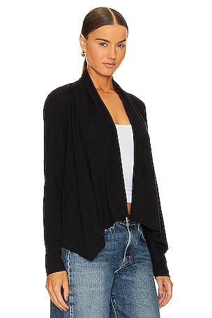 Bobi Flowy Cardigan in Black