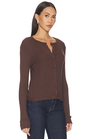 Bobi GILET VOLANTÉ en Marron