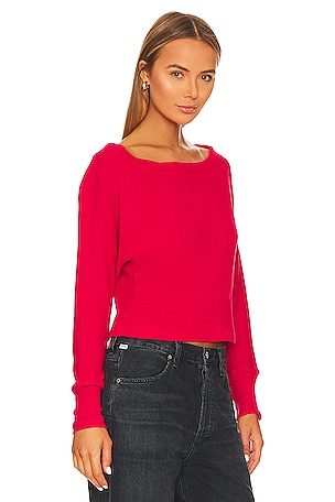 Bobi Off The Shoulder Top in Red