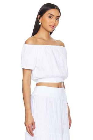 Bobi Off The Shoulder Top in White