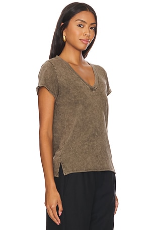 Bobi Short Sleeve Tee in Brown