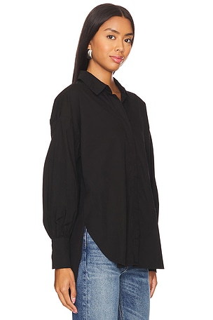 Bobi Long Sleeve Button Up in Black