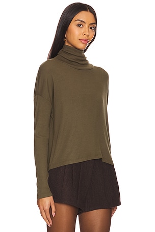 Bobi Long Sleeve Turtleneck in Olive