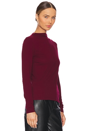 Bobi Longsleeve Top in Burgundy