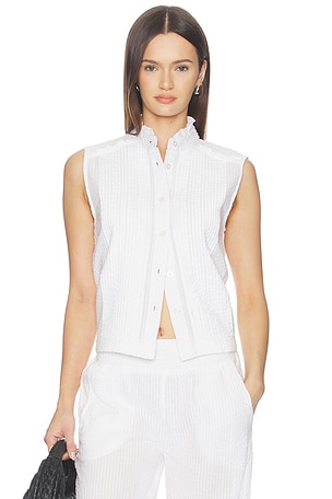 Pintuck Sleeveless Top Bobi