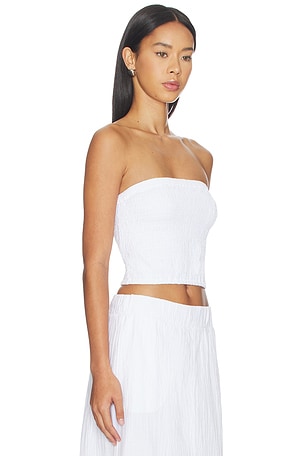 Bobi Textured Tube Top in White