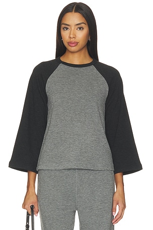 Color Block 3/4 Sleeve Raglan Bobi