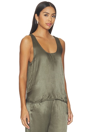 Bobi Date Night Shell Tank Top in Sage