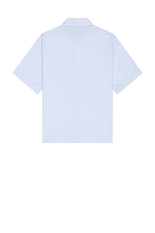 Boiler Room Poplin Short Sleeve Shirt in Blue