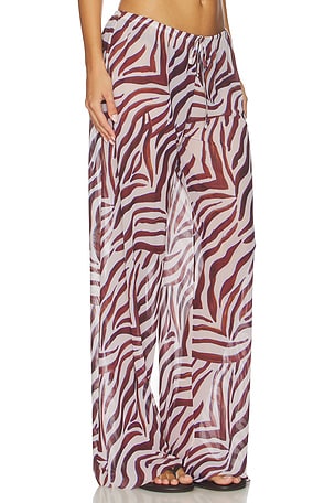 Bond Eye Riley Wide Leg Pant in Brown