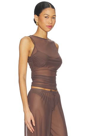 Bond Eye Claudia Tank Top in Brown