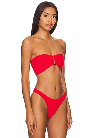 Bond Eye Blake Bandeau Bikini Top in Red