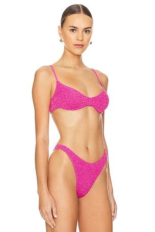 Bond Eye Gracie Balconette Bikini Top in Pink