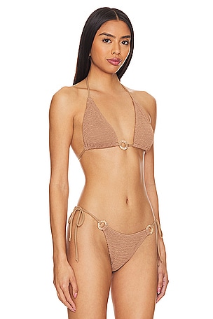 Bond Eye Ring Ingrid Triangle Bikini Top in Nude