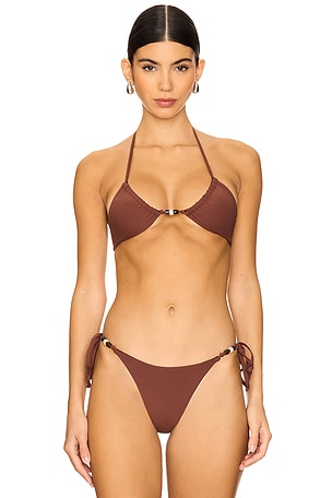 Indi Reversible Triangle Bikini Top Bond Eye