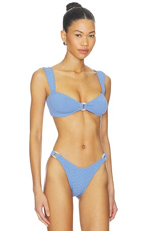 Bond Eye Ring Delphi Crop Bra in Baby Blue