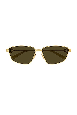 New Triangle Cat Eye Metal Sunglasses Bottega Veneta