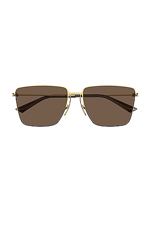 Thin Triangle Square Sunglasses Bottega Veneta