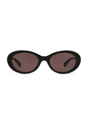 Slim Ribbon Oval Sunglasses Bottega Veneta