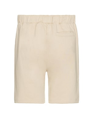 Bound Script Jogger Shorts in Brown