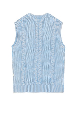 Bound Acid Wash Chain Vest in Baby Blue