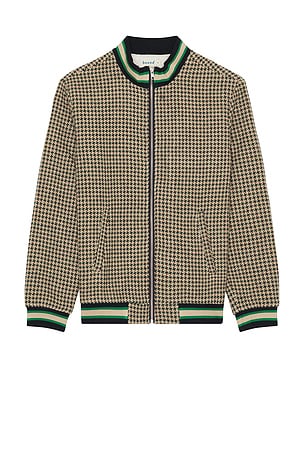 Sutton Dogtooth Zip Bomber Jacket Bound