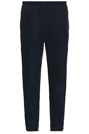 Bound Reverse Fleece Grid Straight Joggers in Blue