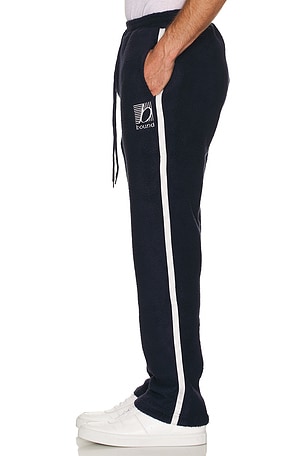 Reverse Fleece Grid Straight Joggers Bound