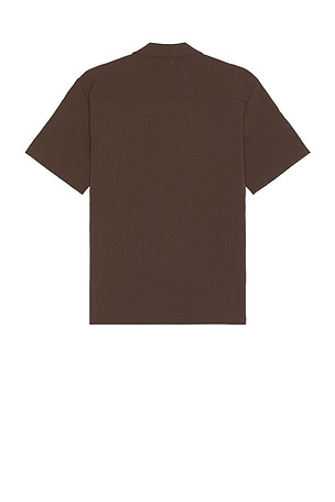 Bound Heavy Cuban Textured Shirt in Brown