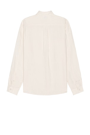 Bound Premium Linen Long Sleeve Shirt in Cream