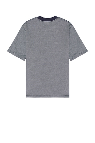 Bound Rectangle Patch Tee in Blue