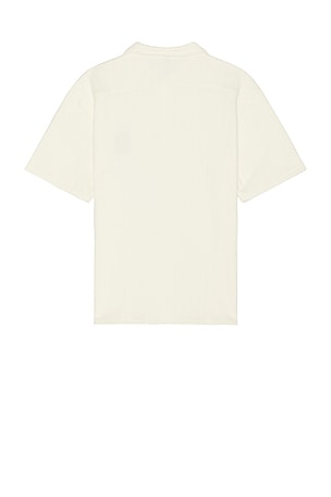 Bound Textured Polo in Cream