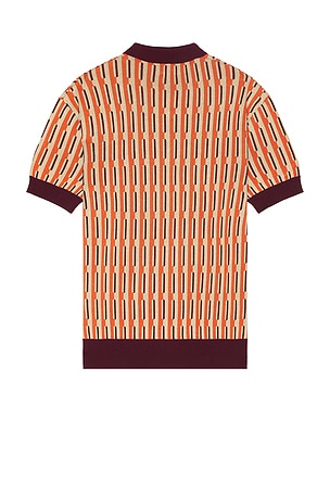 Bound Jordi Knit Polo in Orange
