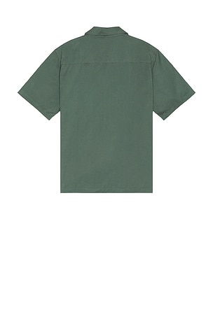 Bound Floral Embroidery Shirt in Green. Size XL/1X. Also