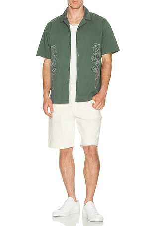 Floral Embroidery Shirt Bound