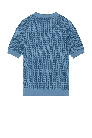 Bound Harris Knit Polo in Blue. Size XL/1X. Also