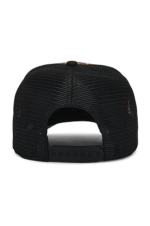 Boys Lie He's A Cheetah Trucker Hat in Black