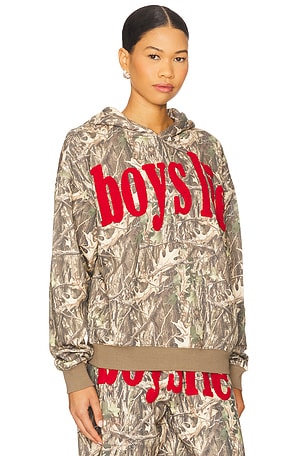 Boys Lie Manhunt Racer Hoodie in Green