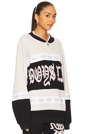 Boys Lie High Class Private School Rider Crewneck in Grey