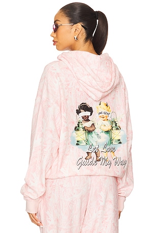 Let Love Guide My Way Rhinestone Racer Hoodie Boys Lie