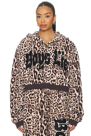 Boys Lie No One Likes A Cheetah Alex Hoodie in Brown. Size XS/S. Also