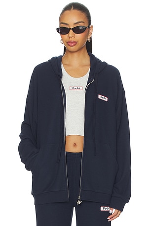 Boys Lie Name Em' Harley Zip Hoodie in Navy. Size XS/S. Also