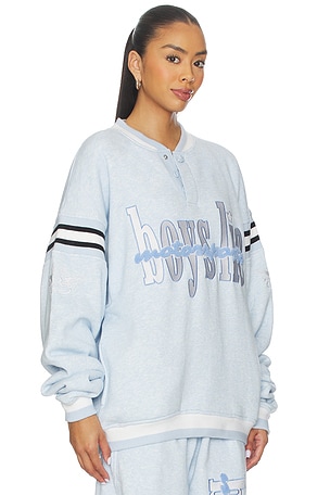 Boys Lie Motorsports Jordan Crewneck in Baby Blue. Size XS/S. Also