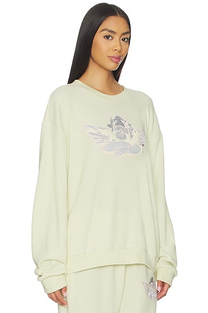 Boys Lie Pastel Me Kara Crewneck Sweatshirt in Yellow