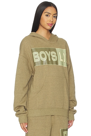 Boys Lie Better Half Garden Racer Hoodie in Green