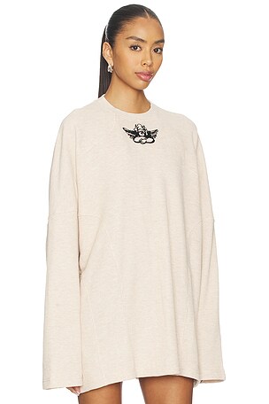 Boys Lie Hit The Slopes Sporty Thermal Long Sleeve in Ivory