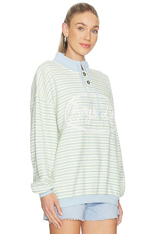 Boys Lie Honor Roll Henley Crewneck Sweatshirt in Yellow,Blue