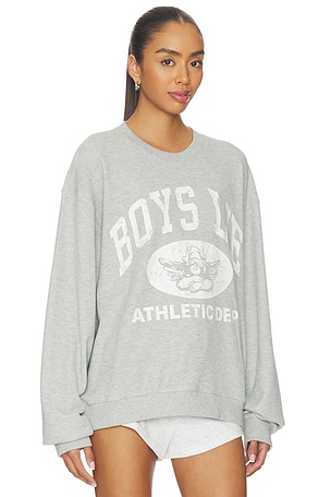 Boys Lie Athletic Dept V3 Kara Crewneck Sweatshirt in Light Grey. Size M/L. Also